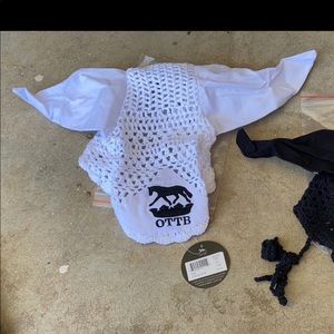 White Crochet Fly Bonnet for Horses OTTB 🐎